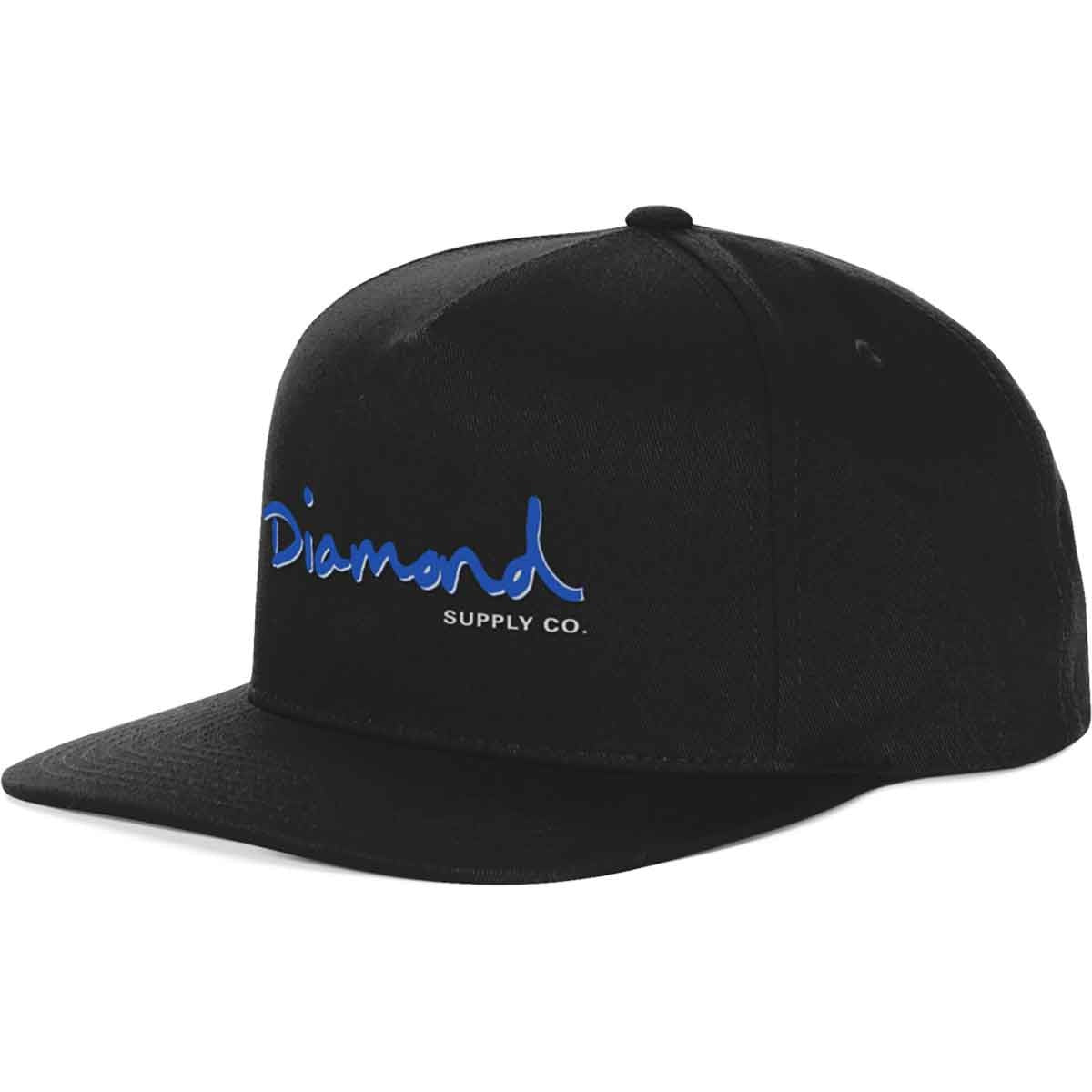 Boné Diamond OUTLINE STRAPBACK - Black/preto