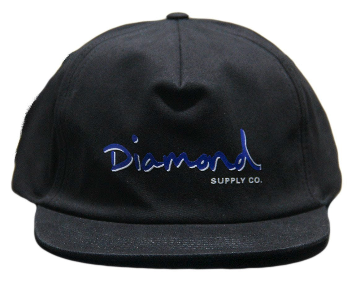 Boné Diamond OUTLINE STRAPBACK - Black/preto
