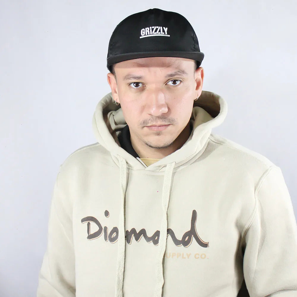 Boné Grizzly OG STAMP 5 PANEL - Black/preto