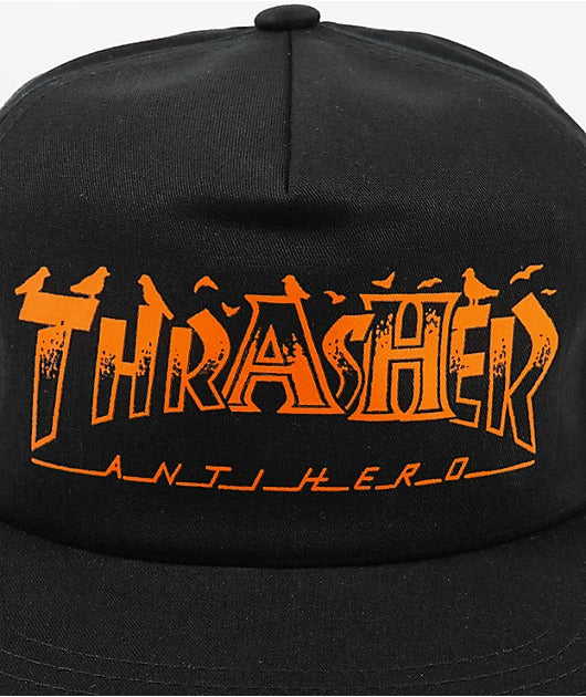 Boné Thrasher x Anti hero SNAPBACK PIGEON Black/Preto