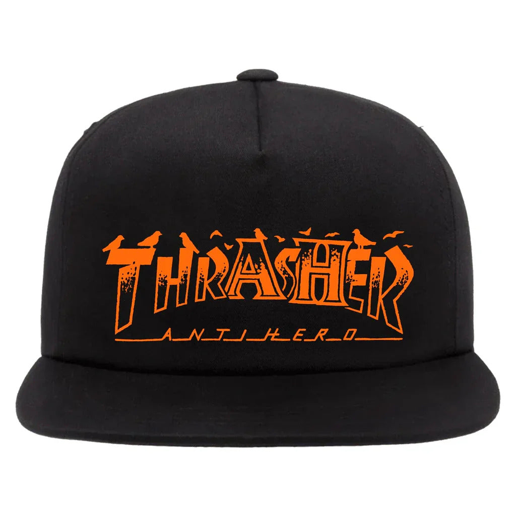 Boné Thrasher x Anti hero SNAPBACK PIGEON Black/Preto
