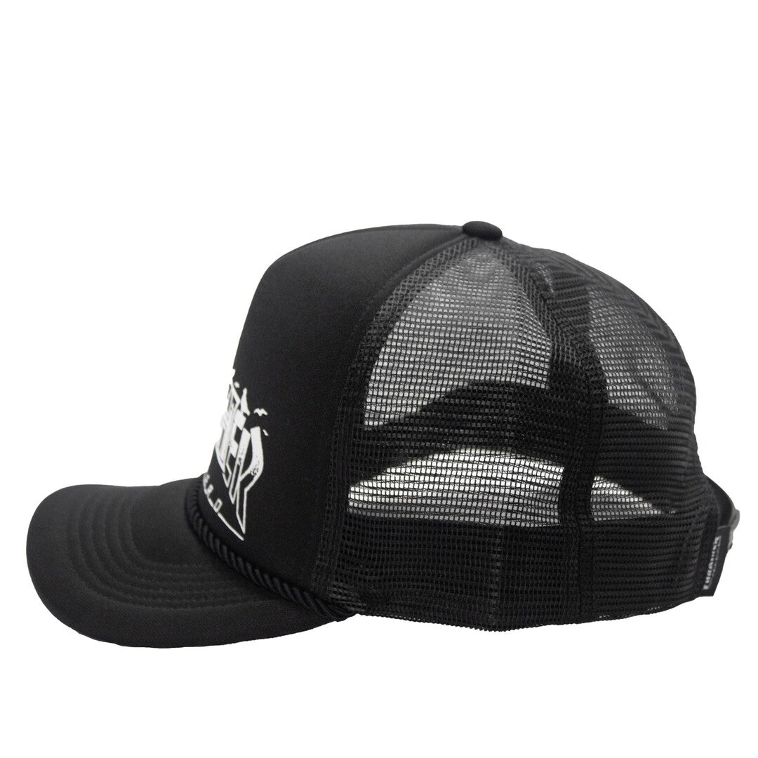 Boné Thrasher x Anti hero TRUCKER PIGEON Black/preto