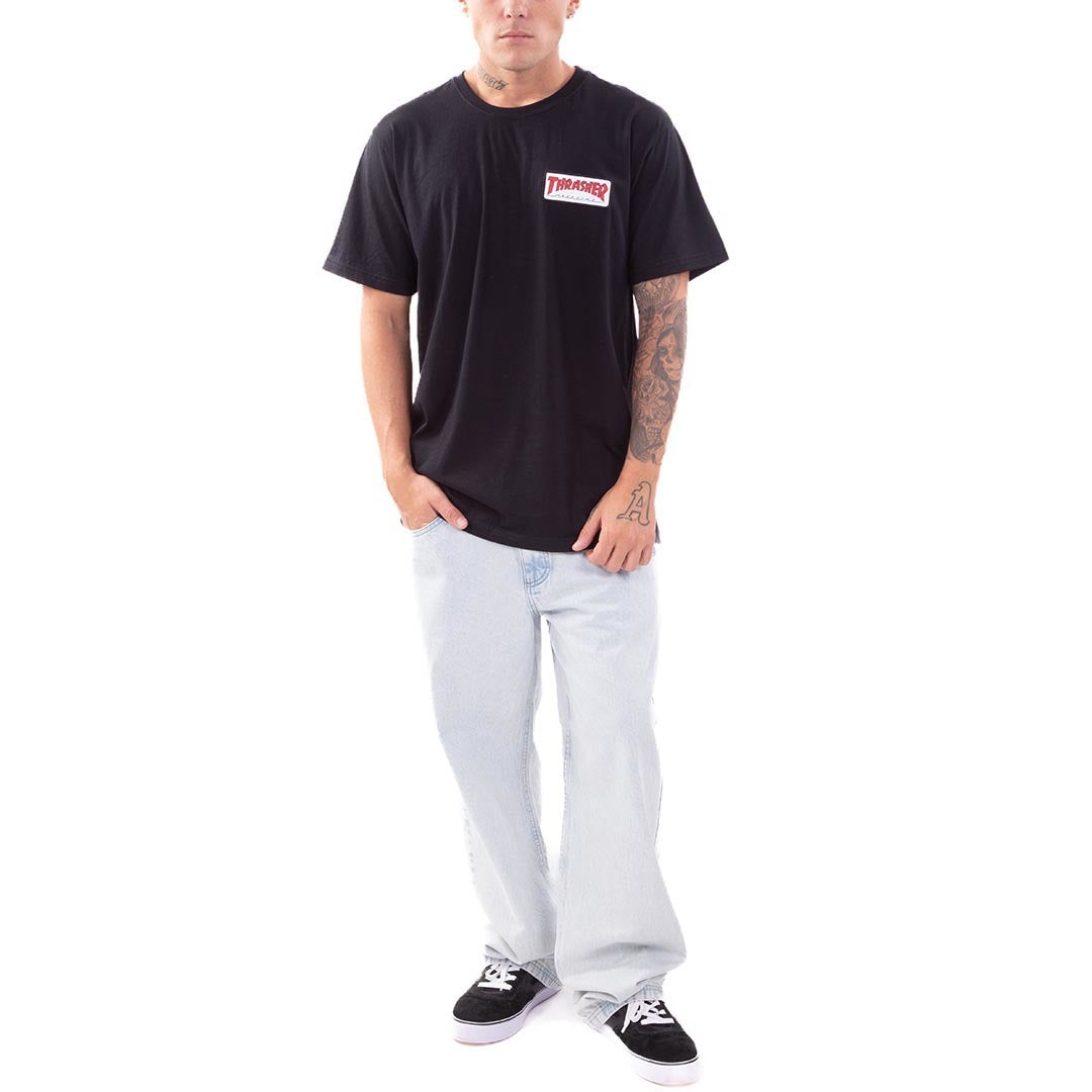 Camiseta Thrasher PATCH LOGO - Black/Preta