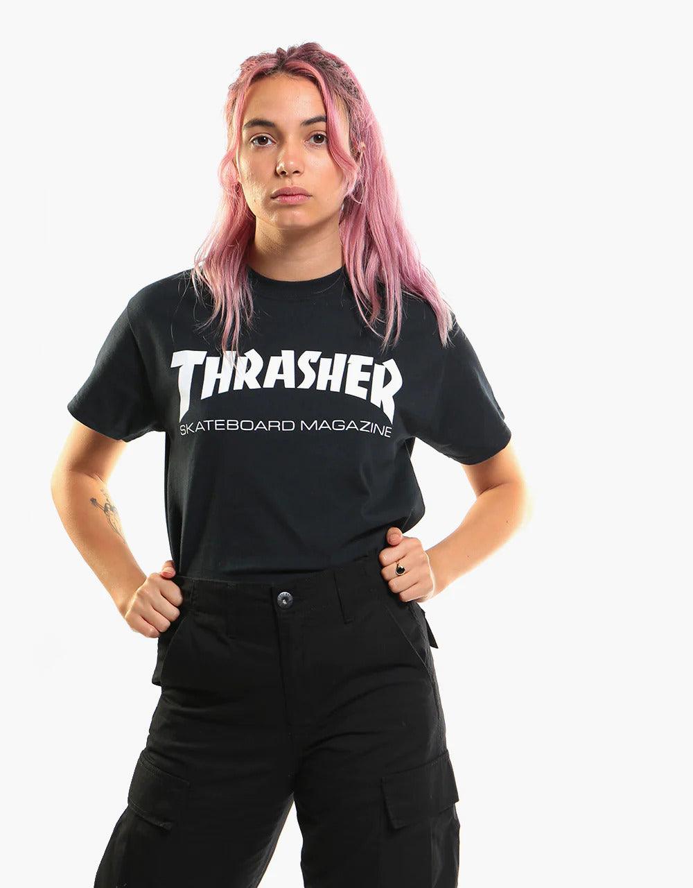 Camiseta Feminina Thrasher Magazine Skate Mag - Black/Preto