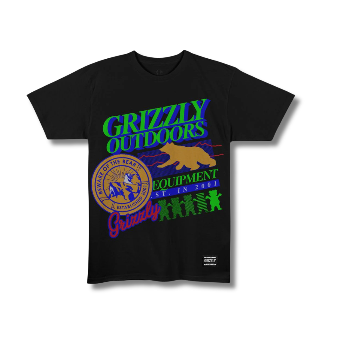 Camiseta Grizzly Neon Trail Ss Tee Black/preto
