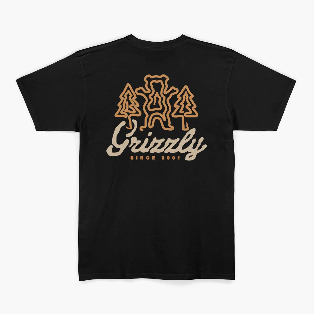 Camiseta Grizzly GRIZZLY WINDY CREEK SS TEE - Black/Preto