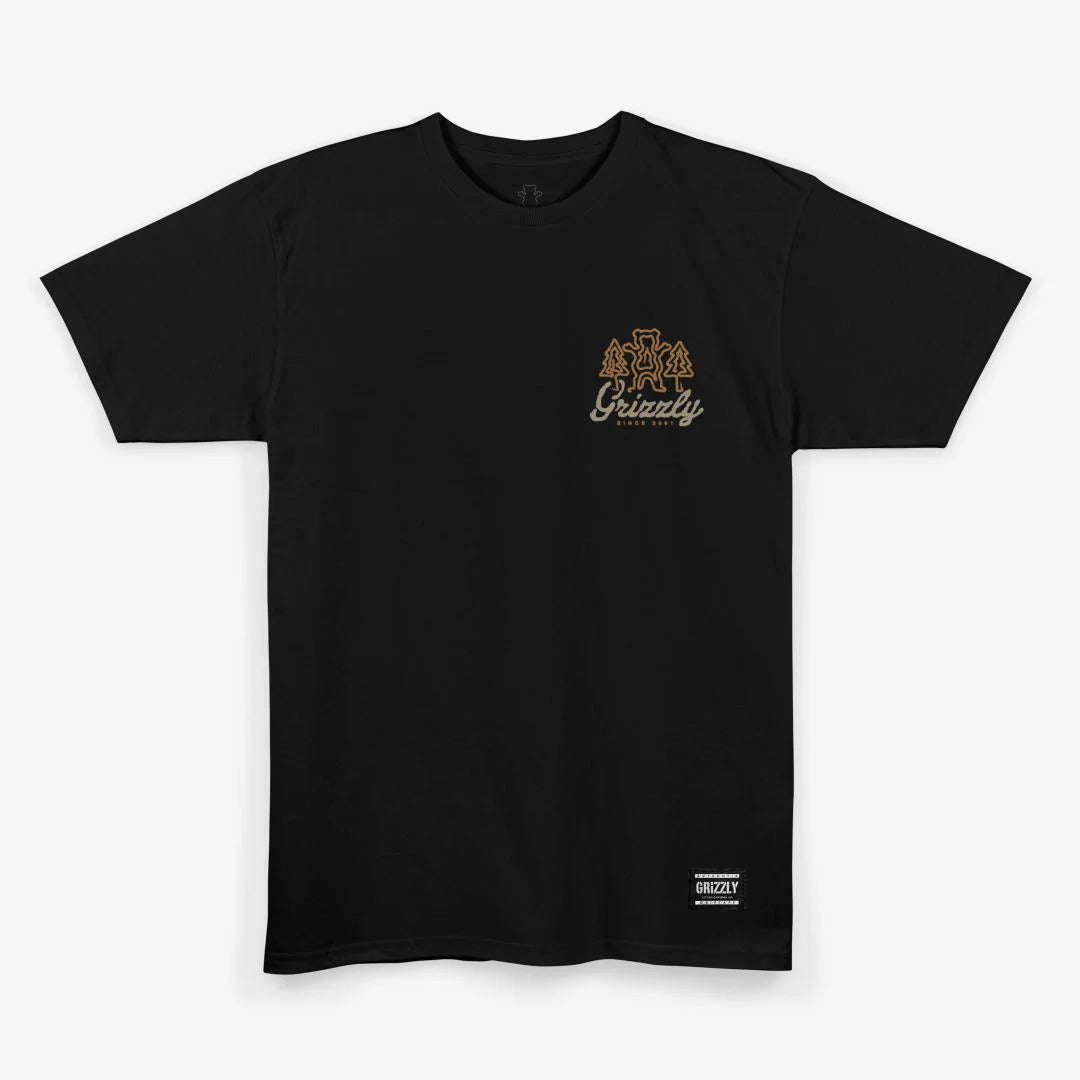 Camiseta Grizzly GRIZZLY WINDY CREEK SS TEE - Black/Preto
