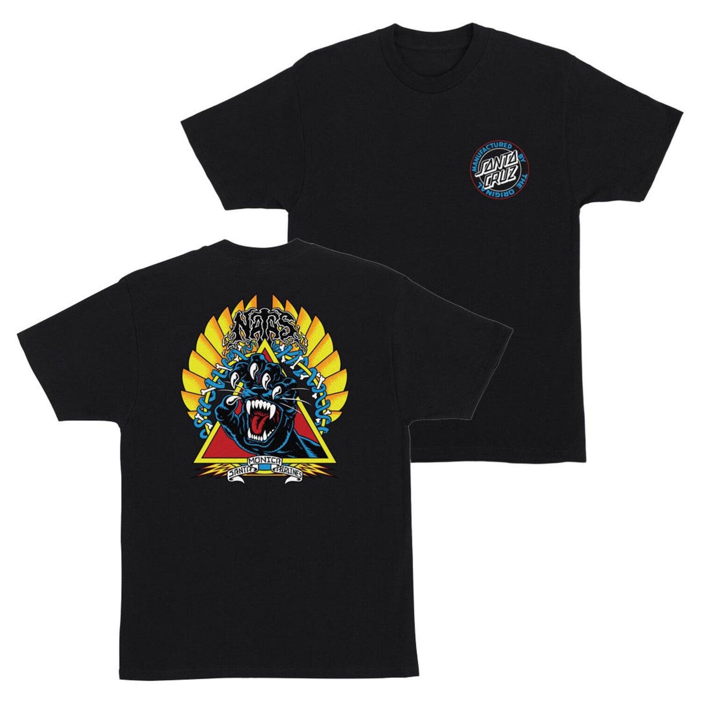Camiseta Santa Cruz NATAS SCREAMING PANTHER SS - Preto/Black