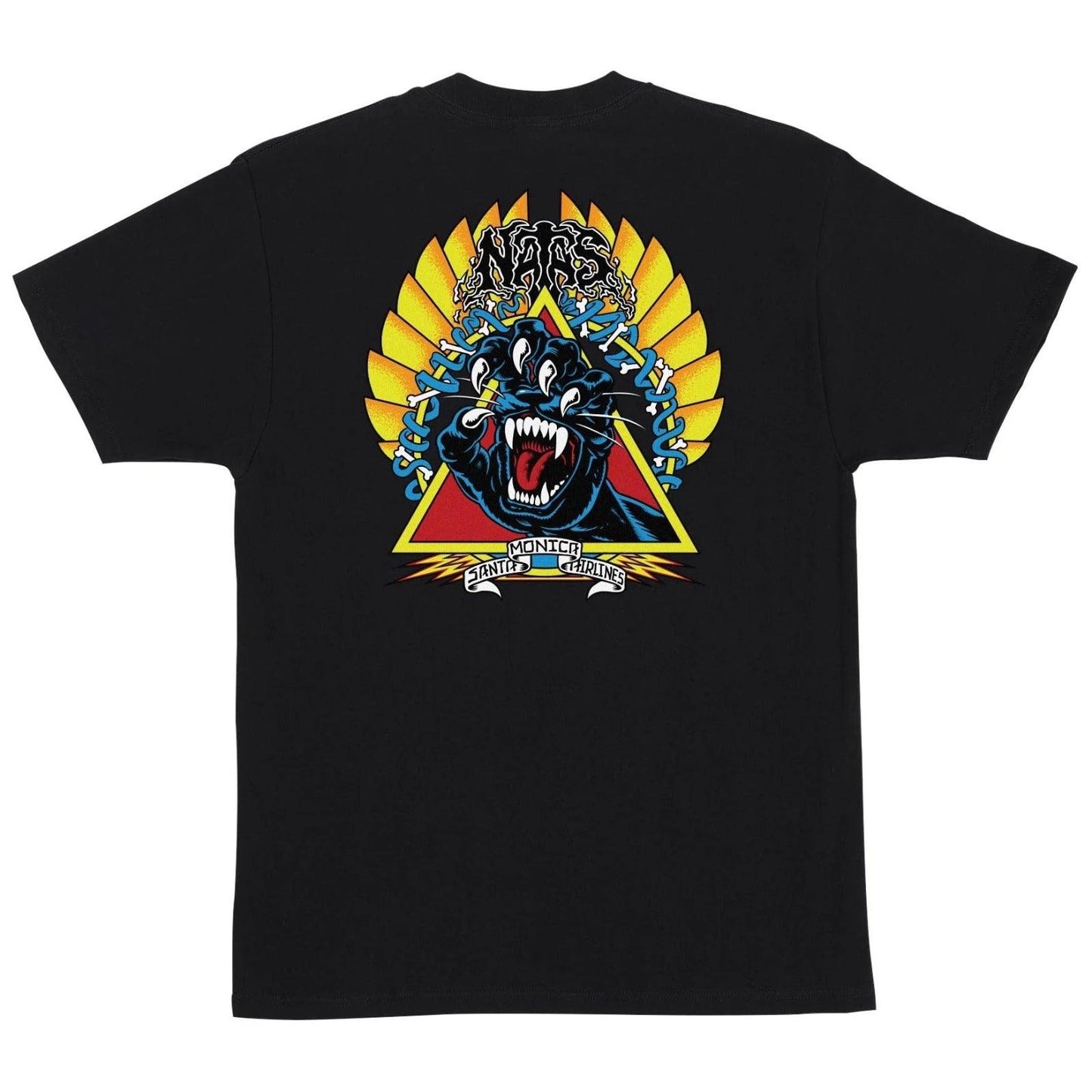 Camiseta Santa Cruz NATAS SCREAMING PANTHER SS - Preto/Black