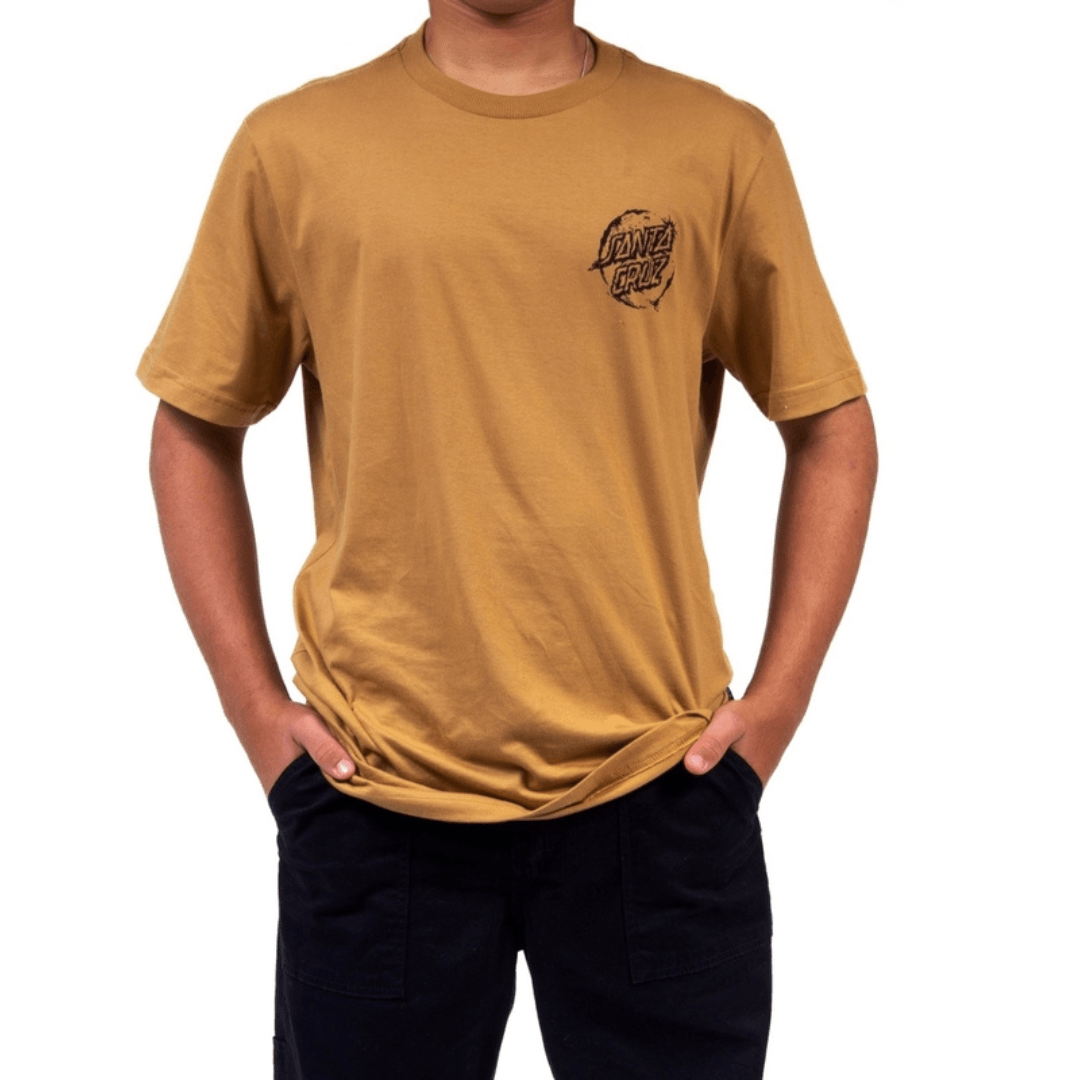 Camiseta Santa Cruz skate ERODE DOT MONO - Marrom Claro / Brown