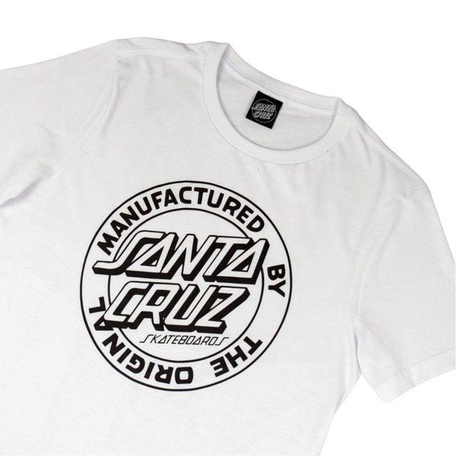 Camiseta Santa Cruz skate MFG DOT MONO - White/branco