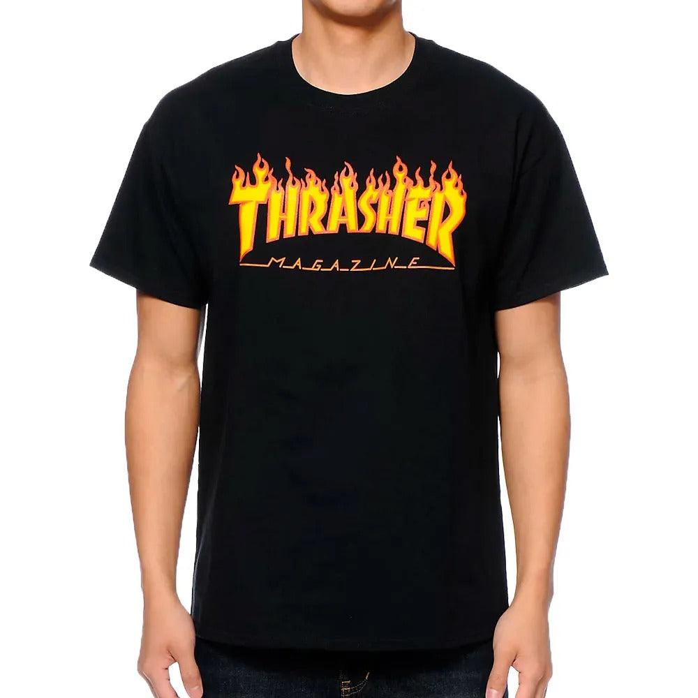 Camiseta Thrasher FLAME LOGO Black