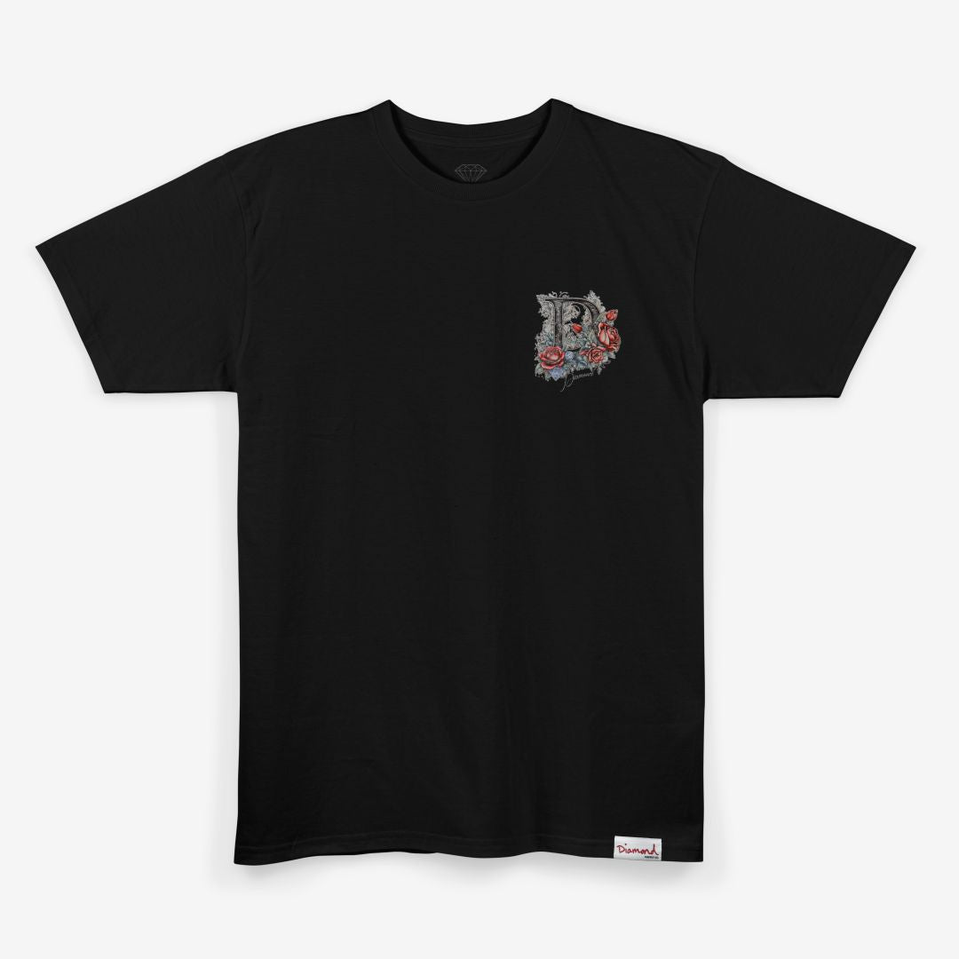 Camiseta Diamond Supply - D ROSES TEE - BLACK