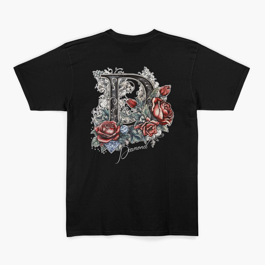 Camiseta Diamond Supply - D ROSES TEE - BLACK