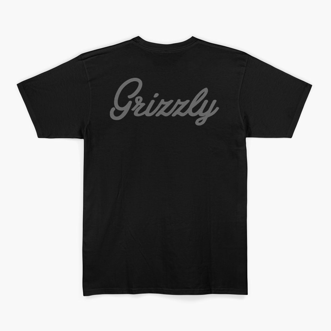 Camiseta Grizzly GRIZZLY BACK SCRIPT LOGO TEE - Black/preto