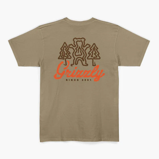 Camiseta Grizzly GRIZZLY WINDY CREEK SS TEE - Sand/Bege