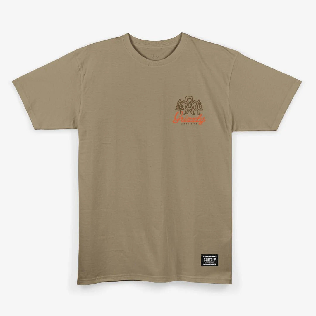Camiseta Grizzly GRIZZLY WINDY CREEK SS TEE - Sand/Bege