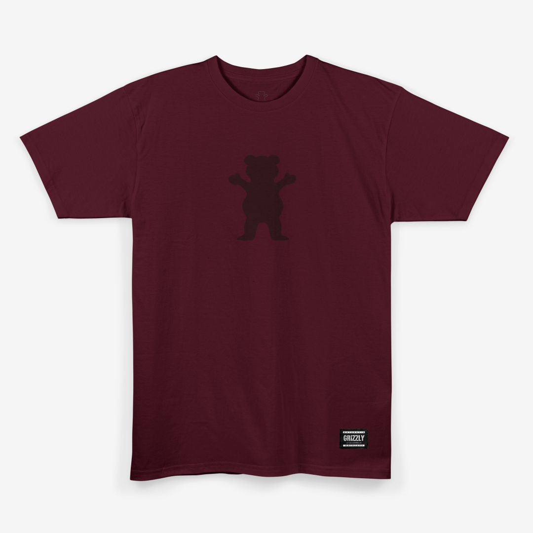 Camiseta Grizzly OG BEAR TEE - Burgundy/Vinho