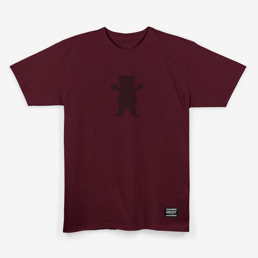 Camiseta Grizzly OG BEAR  TEE - Burgundy/Vinho