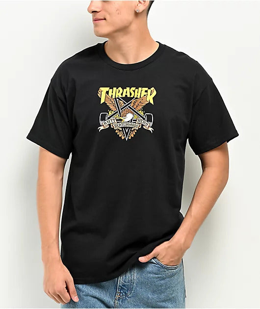 Camiseta Thrasher magazine x Anti hero EAGLEGRAM Black/Preto