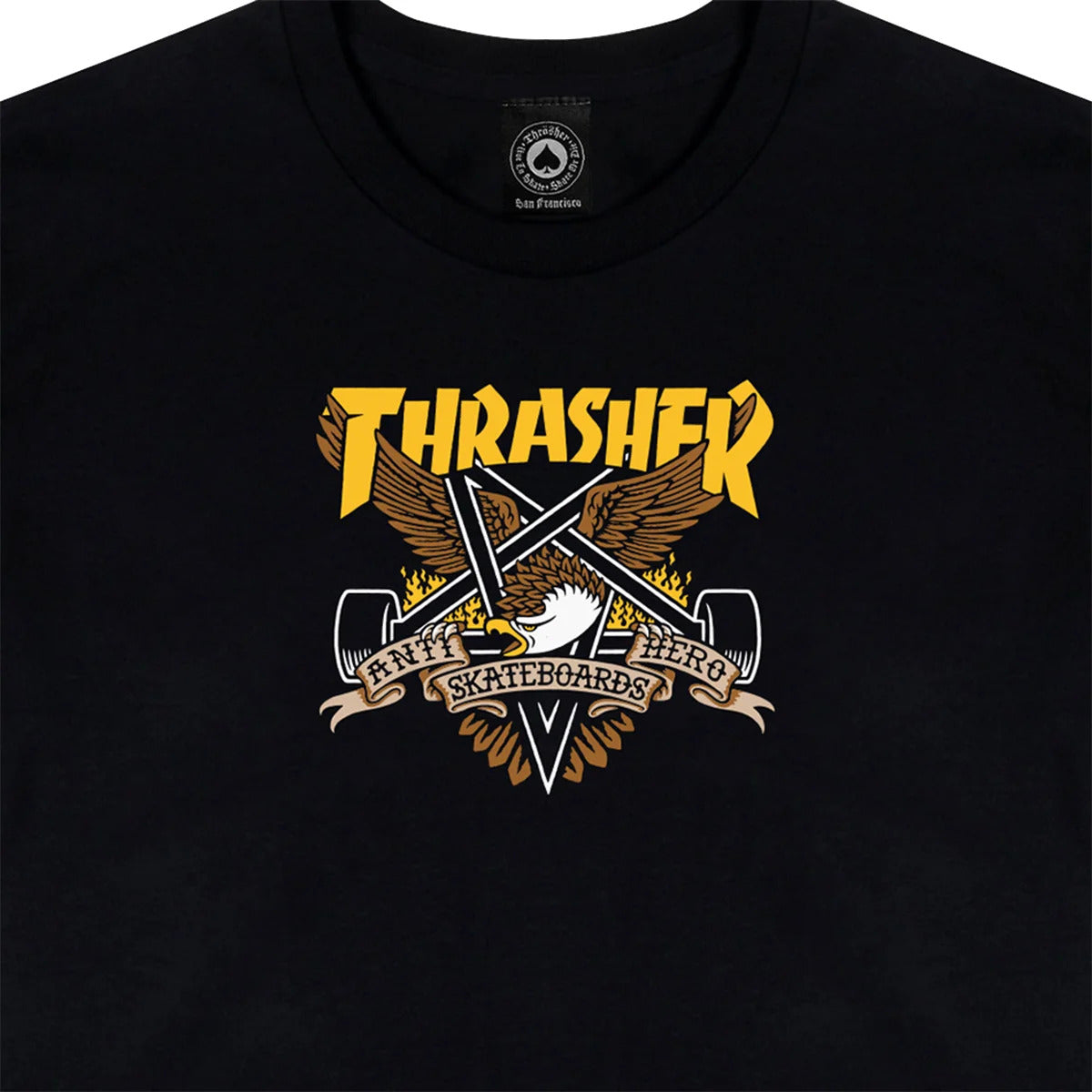 Camiseta Thrasher magazine x Anti hero EAGLEGRAM Black/Preto