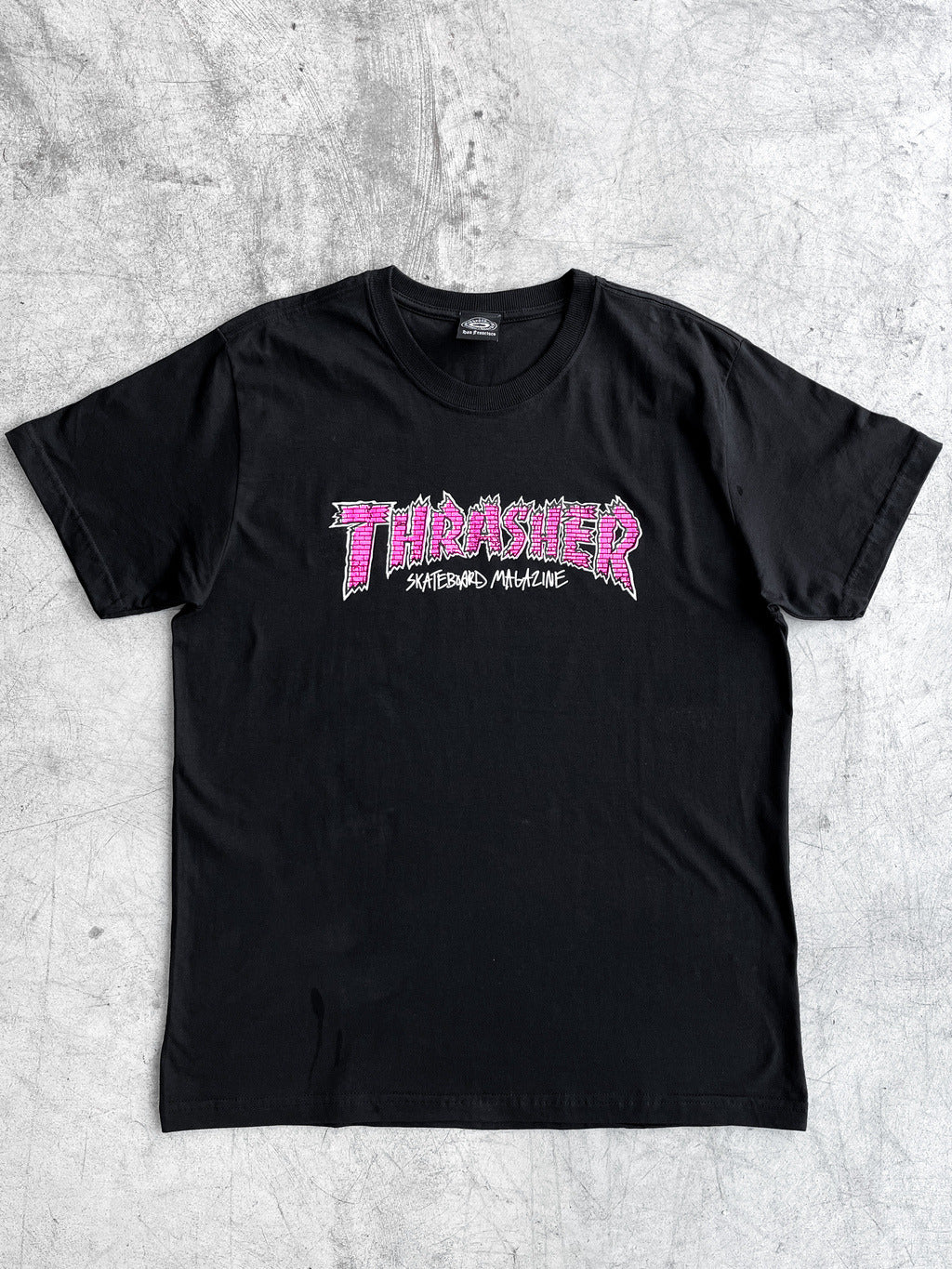 Camiseta Thrasher magazine BRICK LOGO - Black/Preto