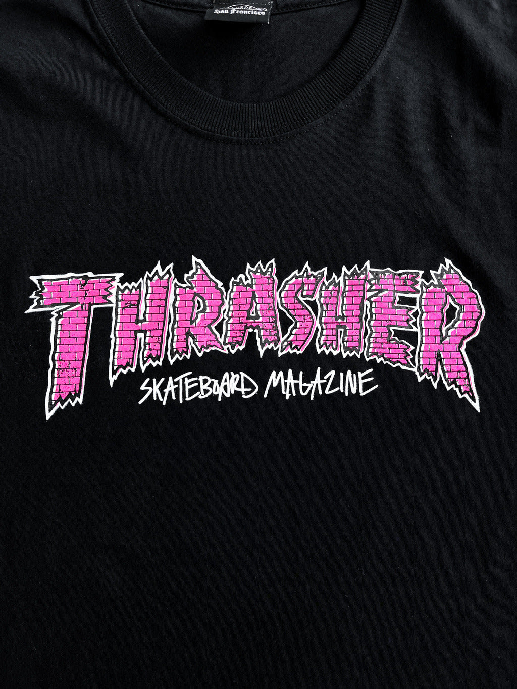 Camiseta Thrasher magazine BRICK LOGO - Black/Preto