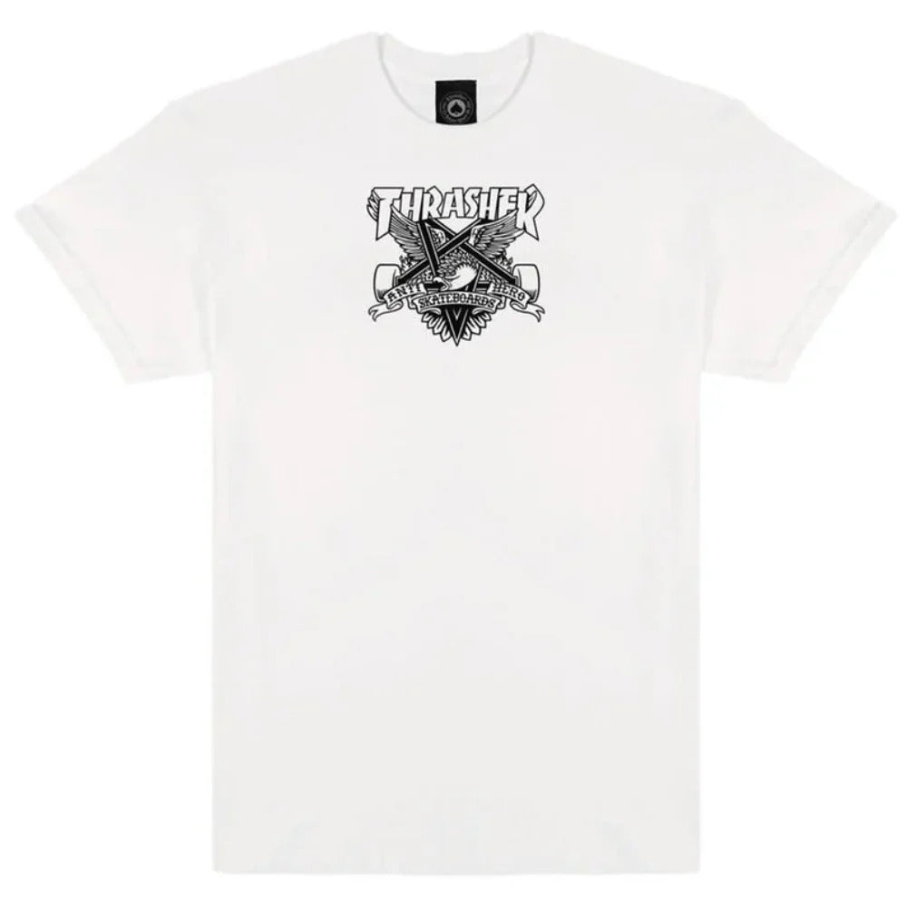 Camiseta Thrasher magazine x Anti hero EAGLEGRAM White/Branco