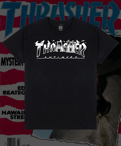 Camiseta Thrasher magazine x Anti hero PIGEON MAG - Black/Preto