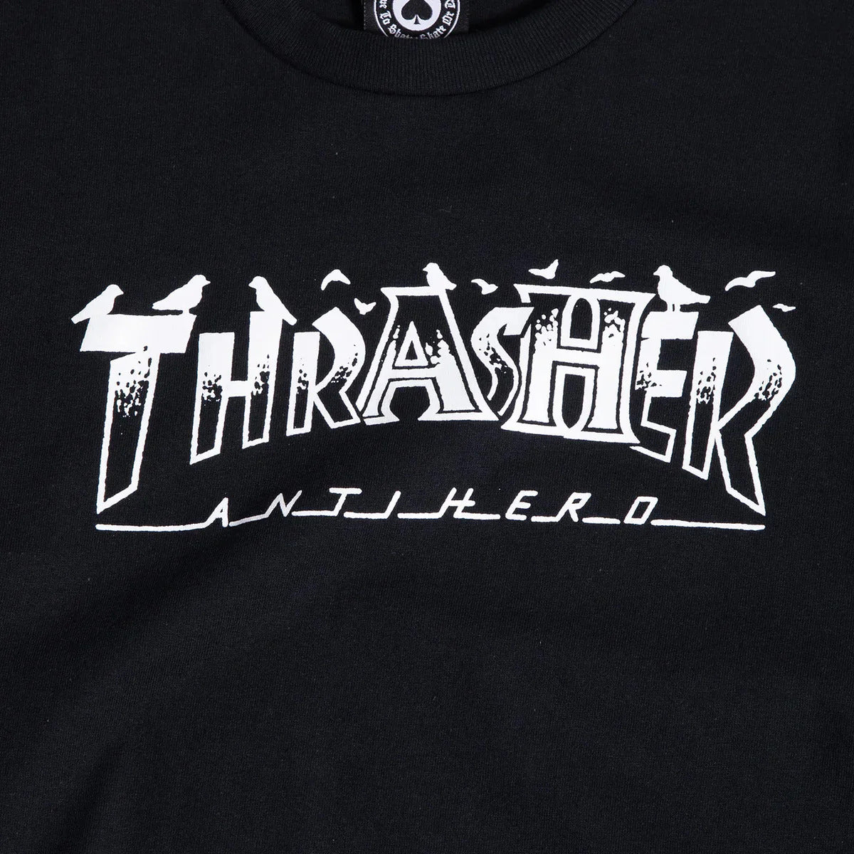 Camiseta Thrasher magazine x Anti hero PIGEON MAG - Black/Preto