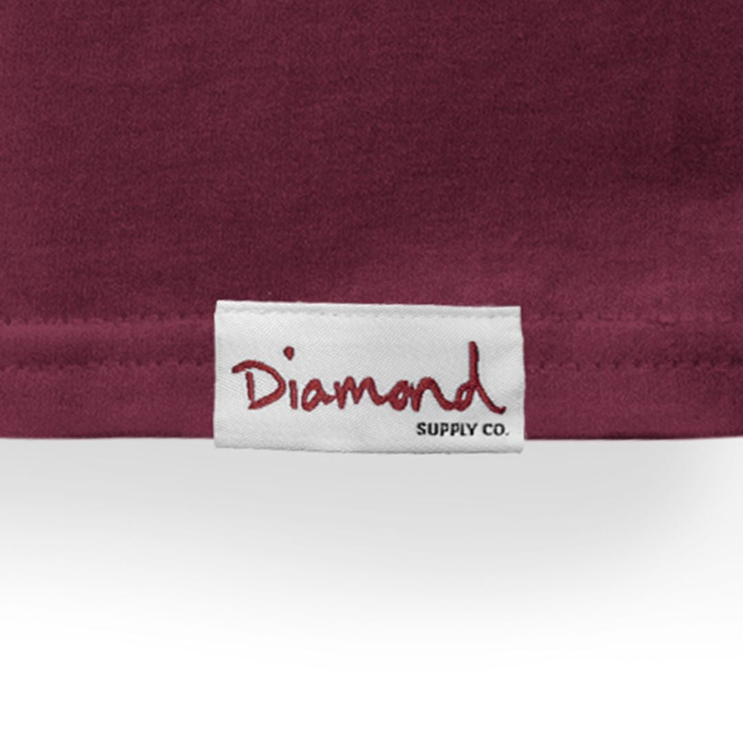 Camiseta Diamond Supply - OG SIGN TEE - Bugundy/ Vermelho Vinho