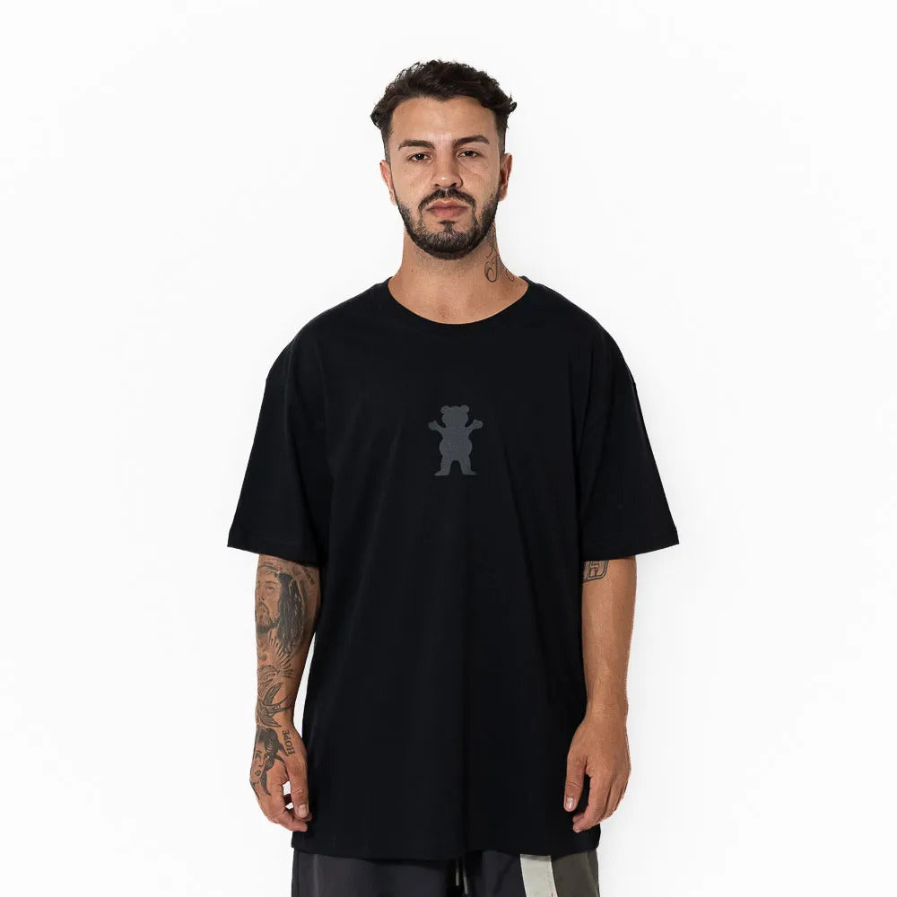Camiseta Grizzly GRIZZLY BACK SCRIPT LOGO TEE - Black/preto