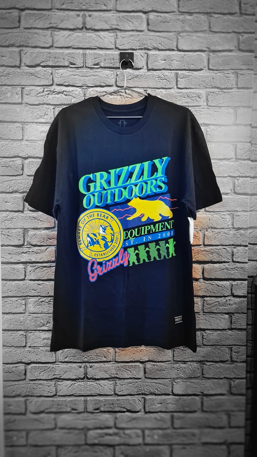 Camiseta Grizzly Neon Trail Ss Tee Black/preto