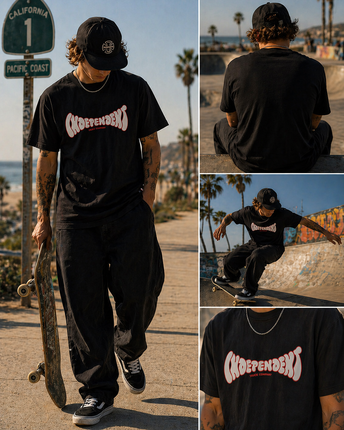 Camiseta Independent GRAFFITI SPAN SS Preto/Black
