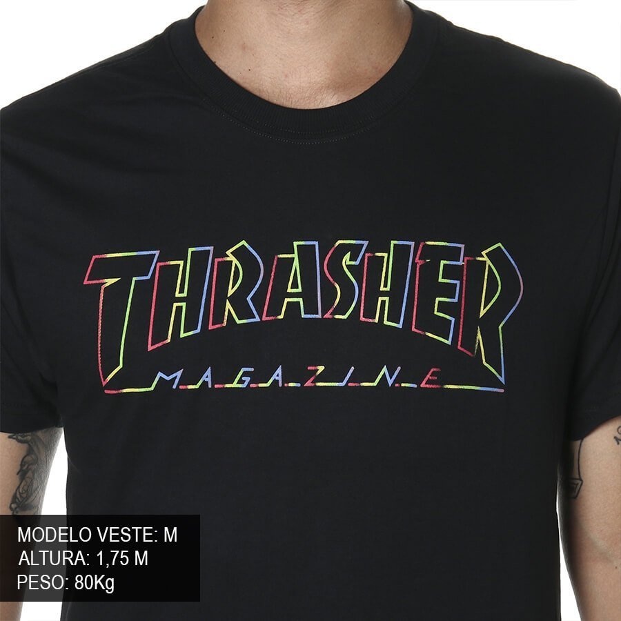 Camiseta Thrasher magazine SPECTRUM - Black/Preto