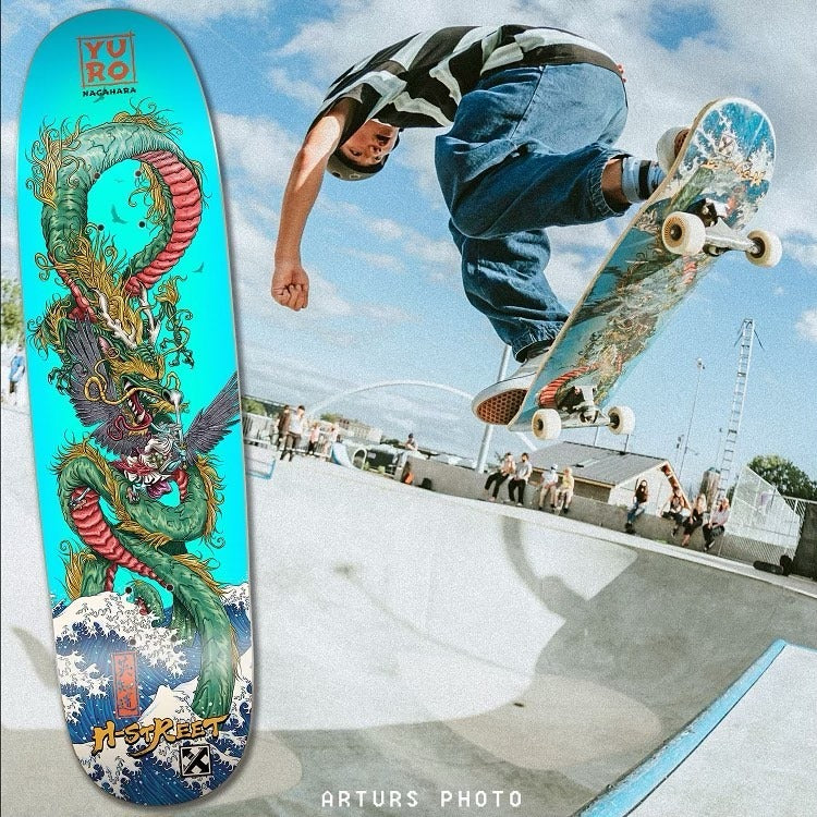 Shape Old School H-Street Deck Serpent & Warrior/Yuro Nagahara WB14,75" 32.45 x 8.5"