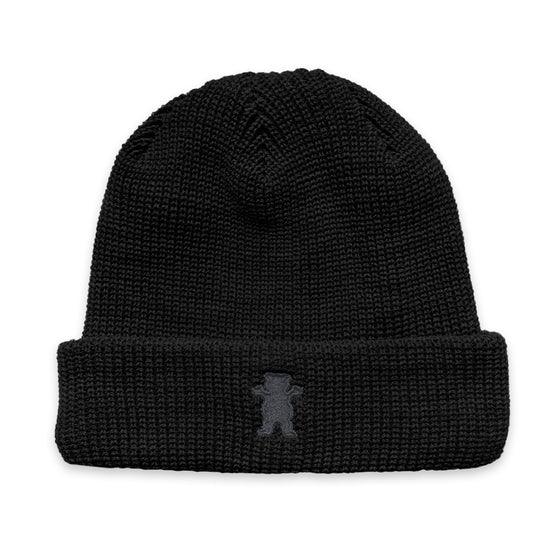 Touca - GRIZZLY OG BEAR BEANIE - Black/preta