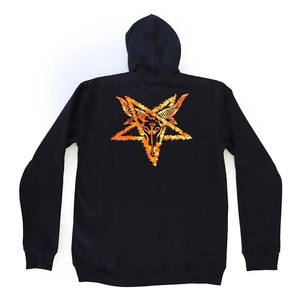 MOLETOM THRASHER MAGAZINE CANGURU SKATEGOAT INFERNO - PRETO