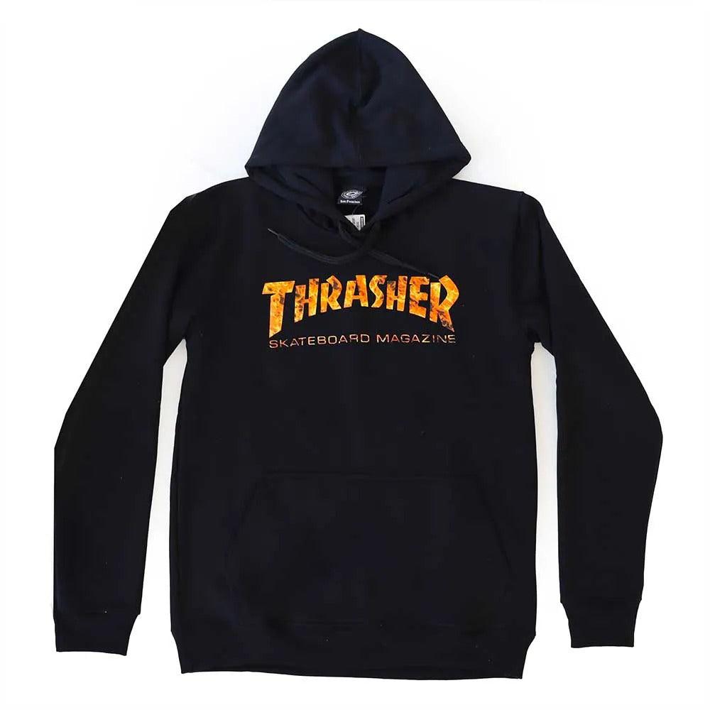 MOLETOM THRASHER MAGAZINE CANGURU SKATEGOAT INFERNO - PRETO