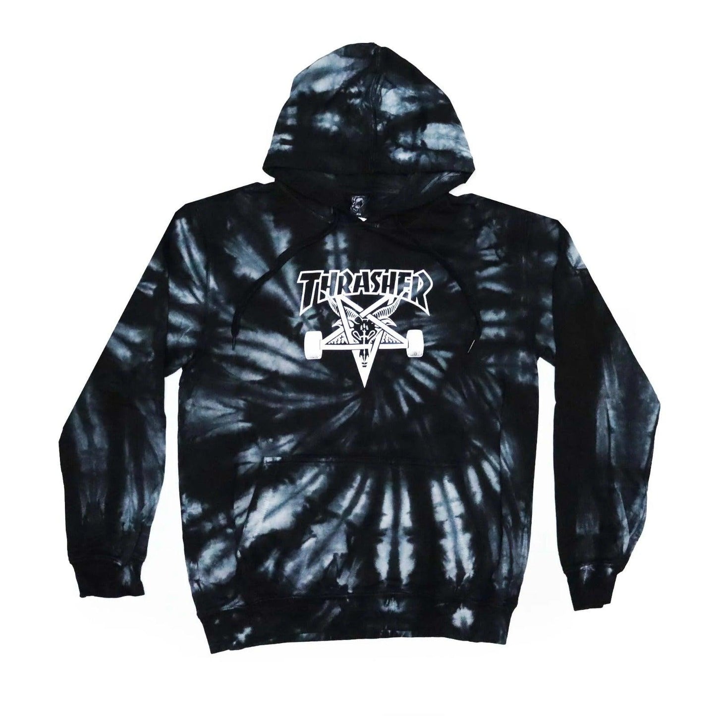 MOLETOM THRASHER MAGAZINE CANGURU SKATEGOAT - TIE DYE BLACK
