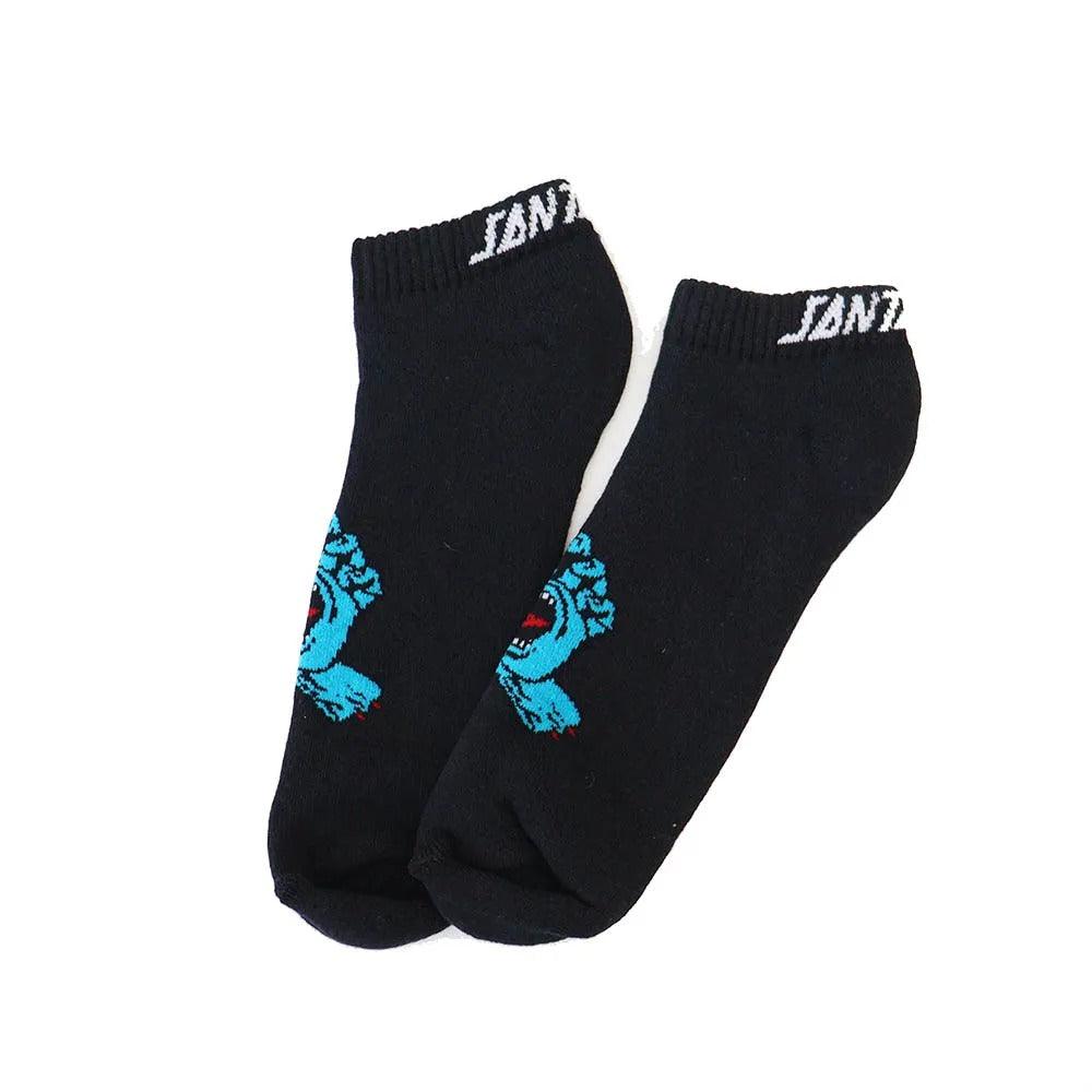 Meia Santa Cruz Skateboard Screaming Hand Invisivel - Preto