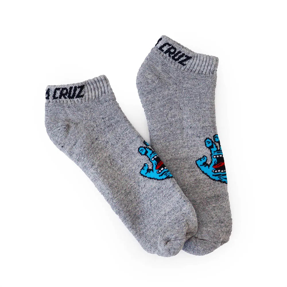 Meia Santa Cruz Skateboard Screaming Hand Invisivel Grey/Cinza