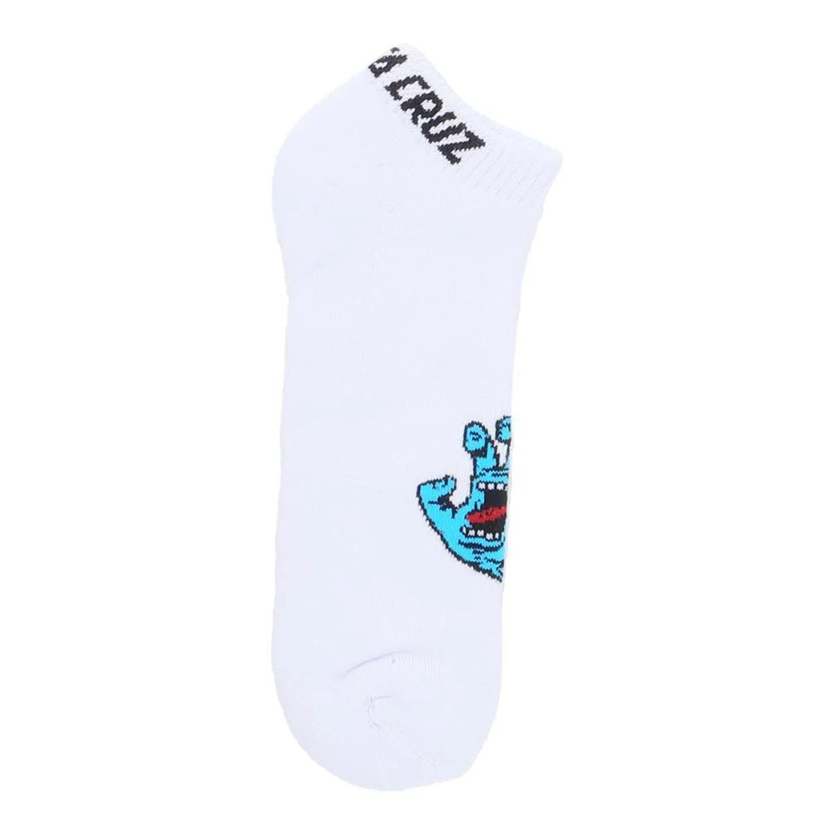 Meia Santa Cruz Skateboard Screaming Hand Invisivel White/Branco