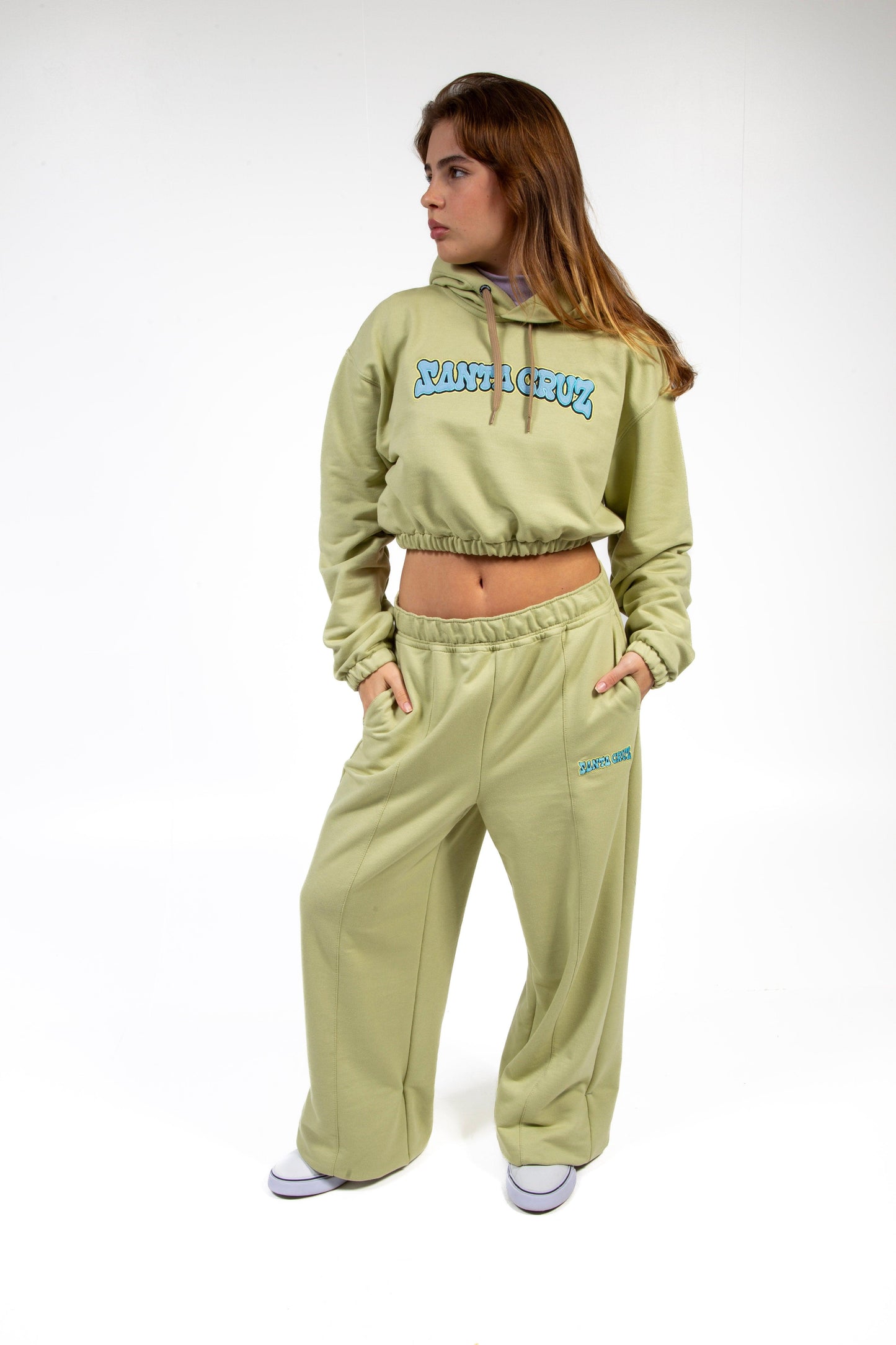 Moletom Feminino Santa Cruz - Galatic Wood - Verde Claro