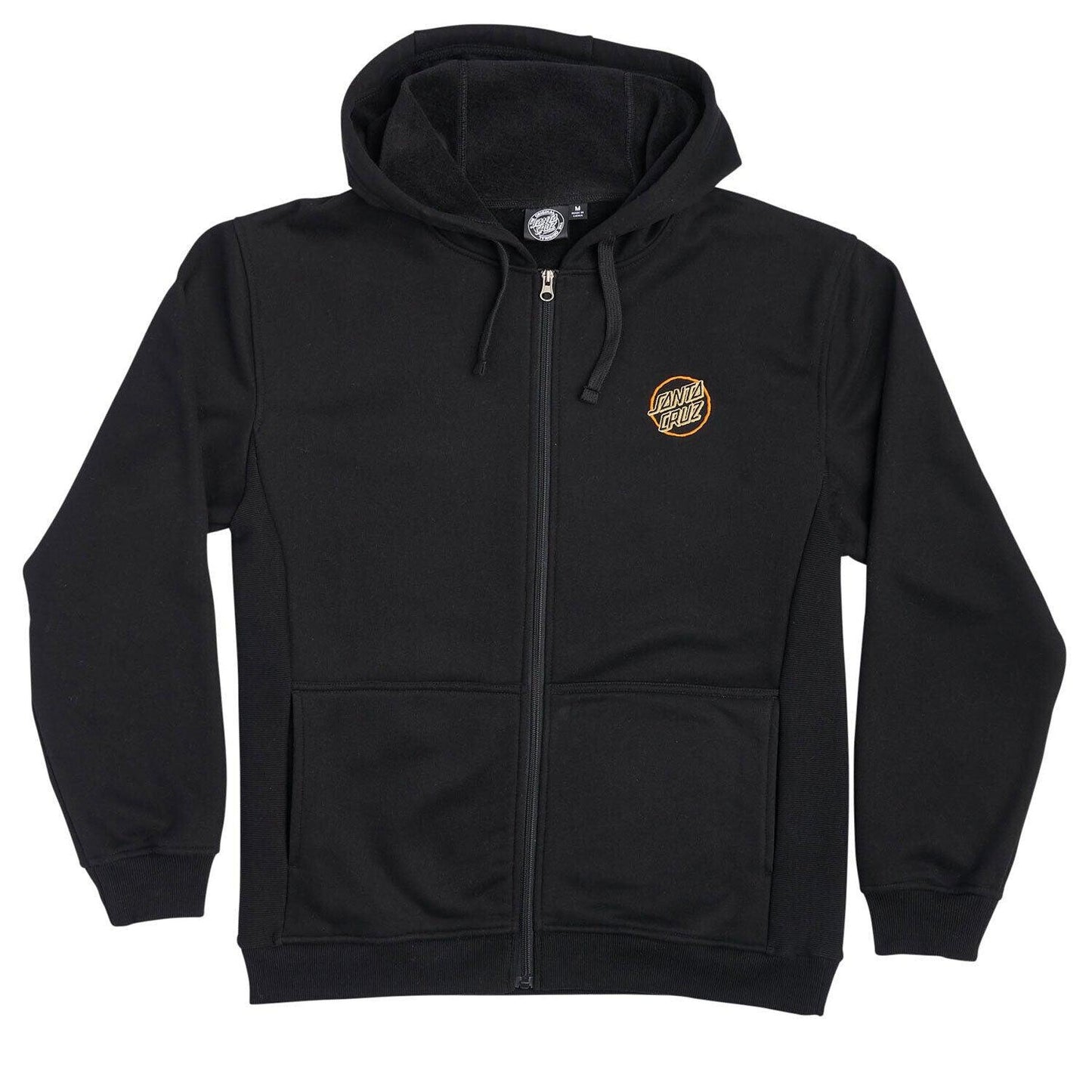 Moletom Santa Cruz Hood Breaker Dot Zip - Black/Preto