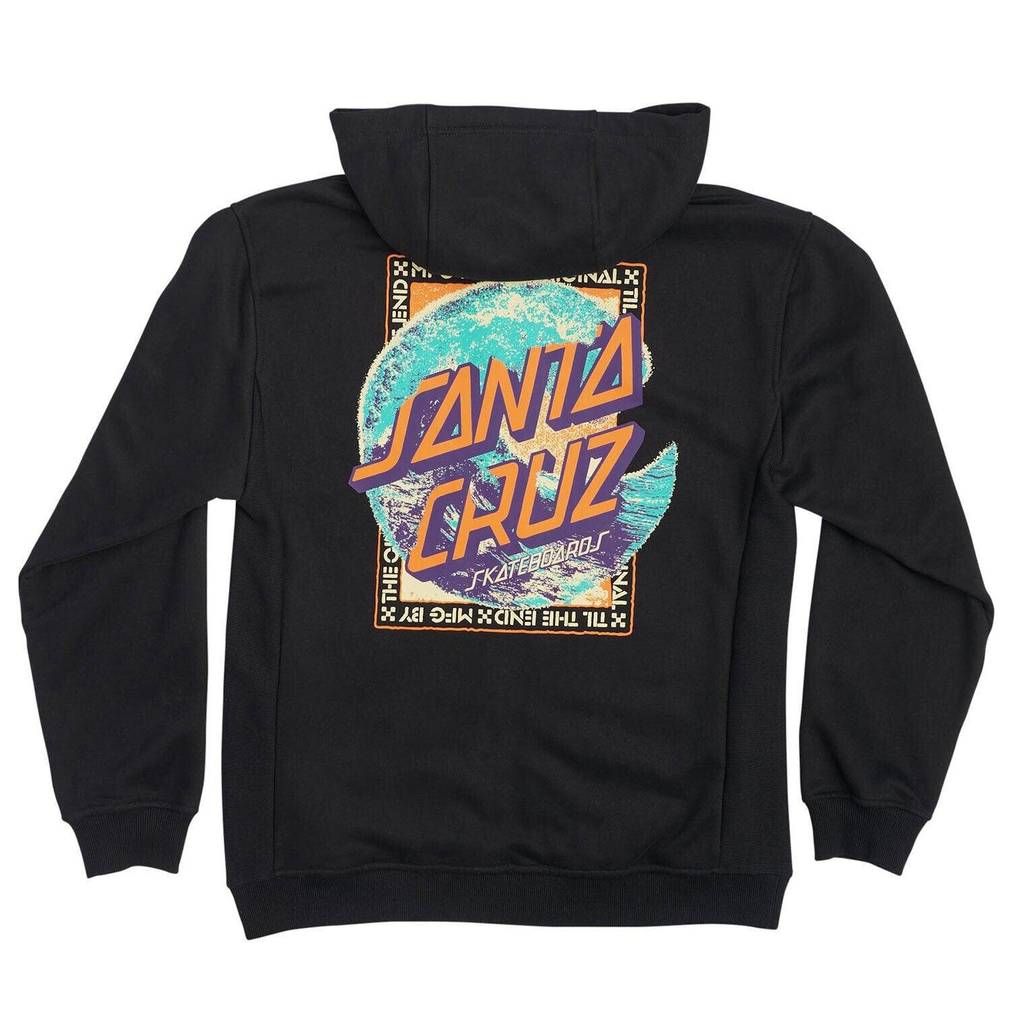 Moletom Santa Cruz Hood Breaker Dot Zip - Black/Preto