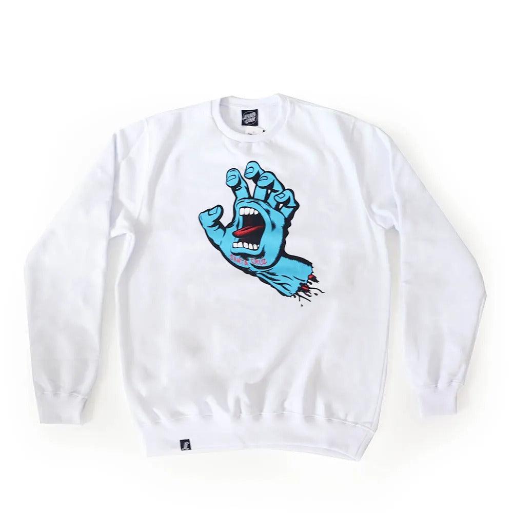 Moletom Santa Cruz Screaming Hand Front - Branco