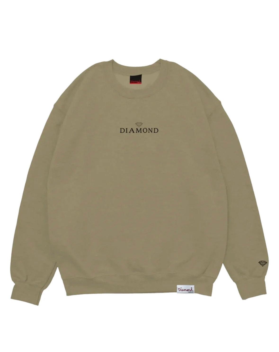 Moletom Diamond - CLASSIC LOGO CREWNECK - Sand / Bege