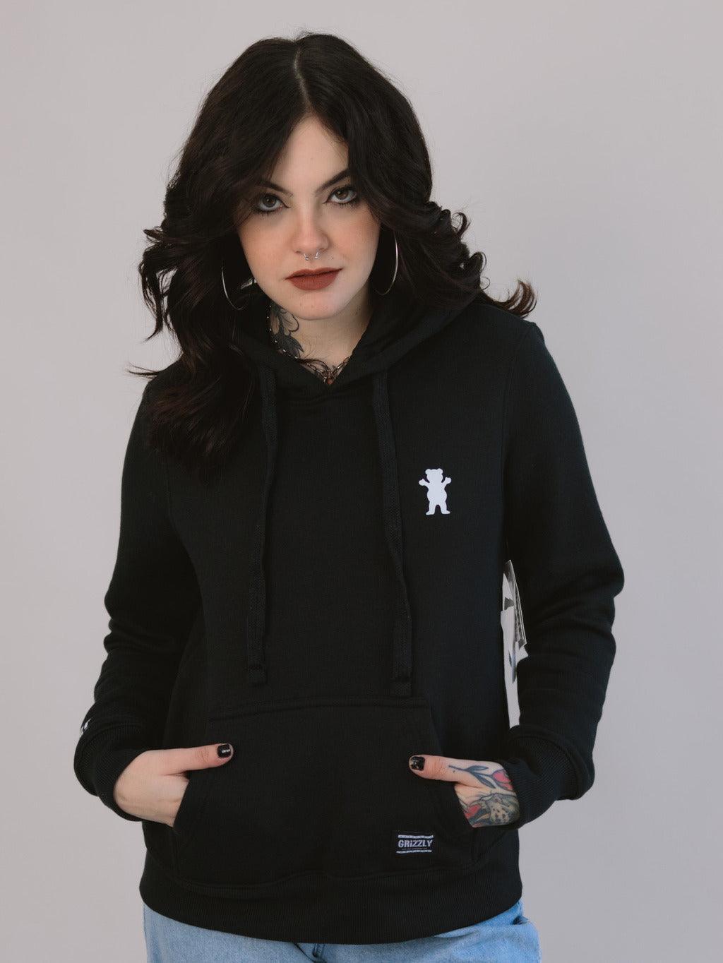 Moletom Feminino OG BEAR GIRLS HOODIE - Black/Preto