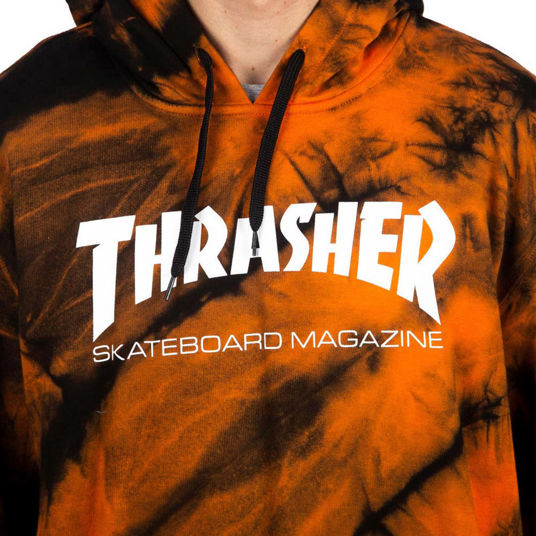 Moletom Thrasher ESPECIAL SKATE MAG Tie Dye Laranja/preto